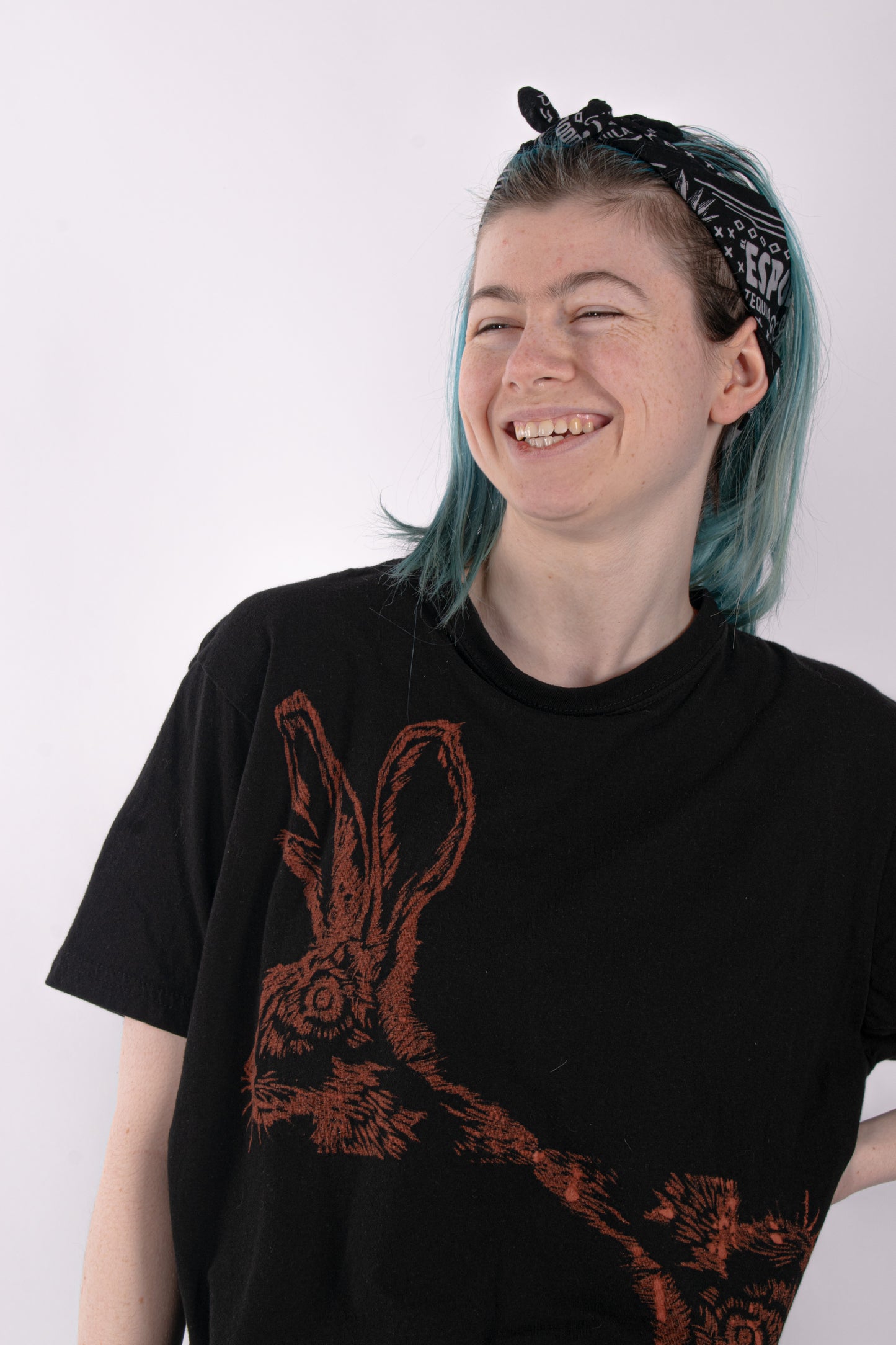 screen printed hare t-shirt