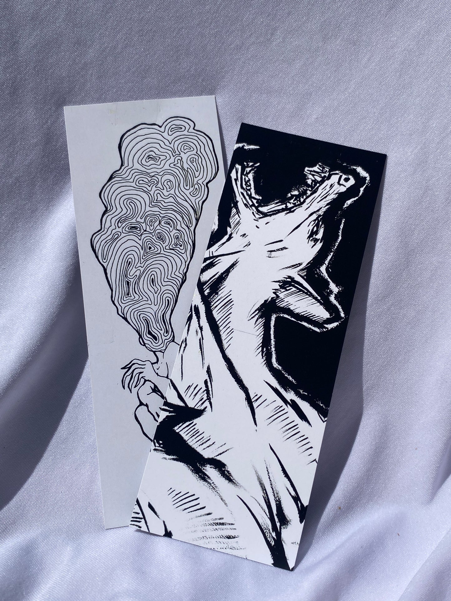 "Cerberus" and "Mind over Matter" bookmarks